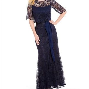 Le Bos Navy full-length formal gown